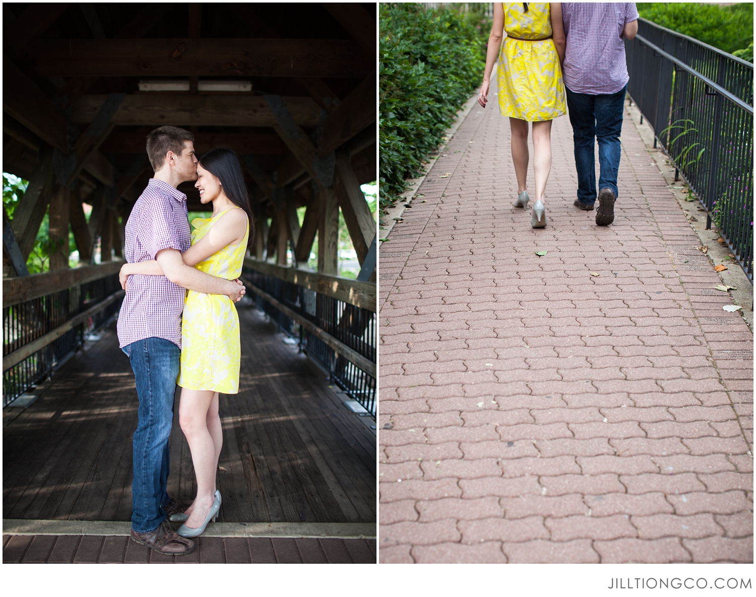 Jill Tiongco Photography | Naperville Engagement Photographer | Naperville Riverwalk | Karen + Garth