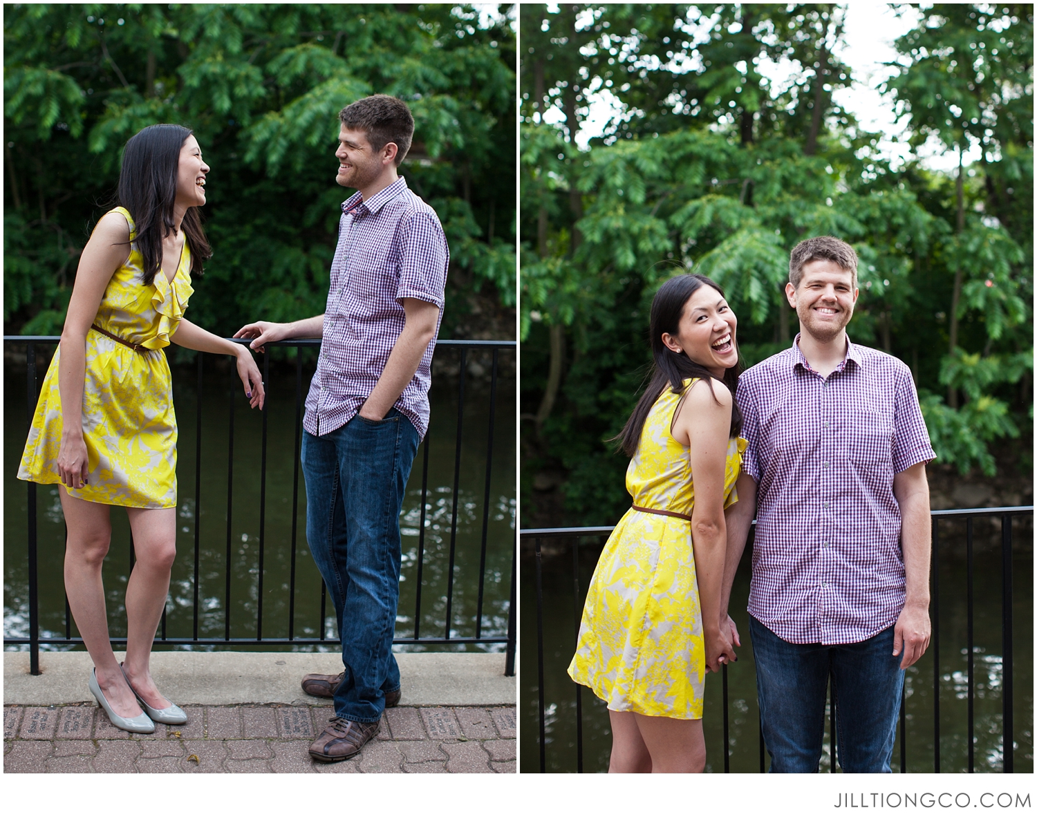 Jill Tiongco Photography | Naperville Engagement Photographer | Naperville Riverwalk | Karen + Garth