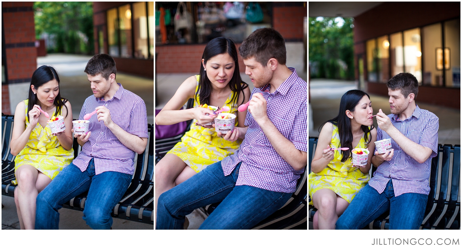 Jill Tiongco Photography | Naperville Engagement Photographer | Naperville Riverwalk | Karen + Garth